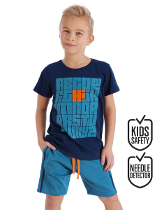 Alfabe Erkek Çocuk Yazlık Rahat T-shirt Şort Takım - MSHB&G