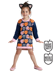 All Cats Navy Girl Dress - 1