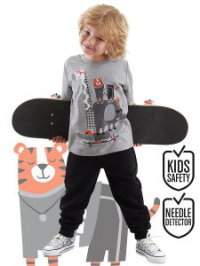 Animals Team Erkek Çocuk T-shirt Eşofman Altı Takım - Denokids