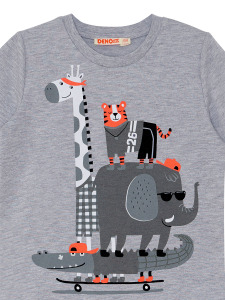 Animals Team Erkek Çocuk T-shirt Eşofman Altı Takım - 8