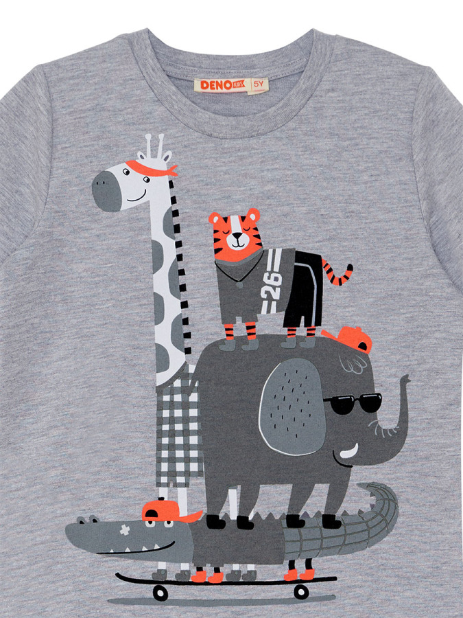 Animals Team Erkek Çocuk T-shirt Eşofman Altı Takım - 8