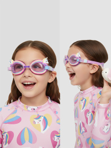 Anti-Fog UV Protected Unicorn Girl Swimming Goggles - 2
