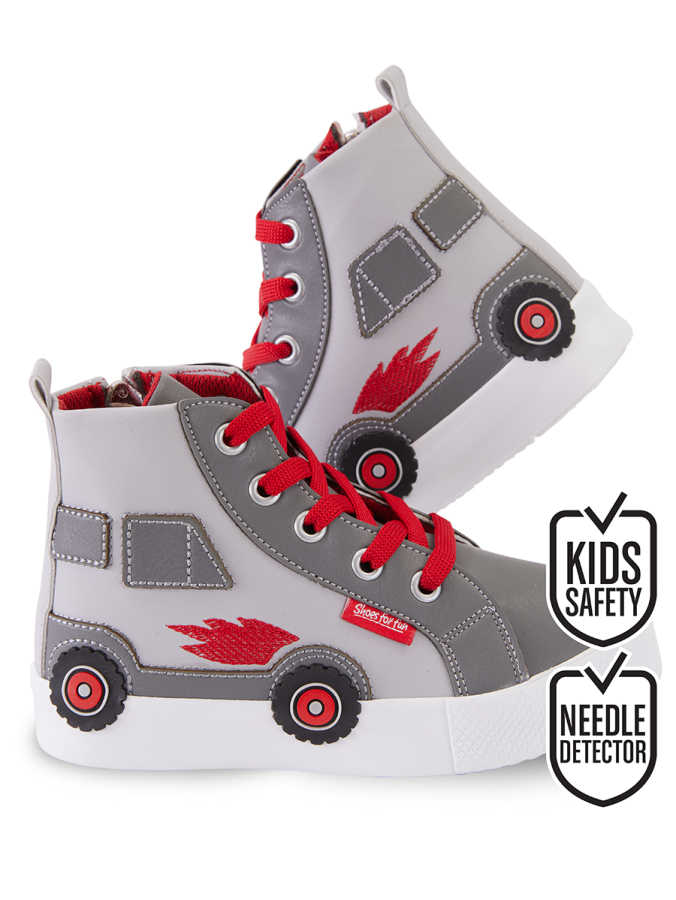 Araba Erkek Çocuk Gri Sneakers Spor Ayakkabı - 1