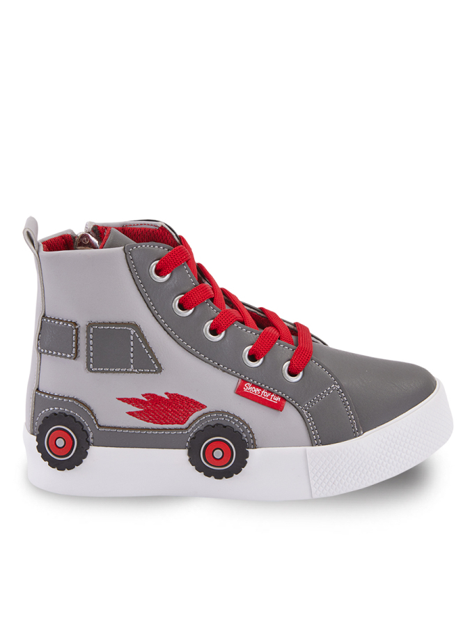 Araba Erkek Çocuk Gri Sneakers Spor Ayakkabı - 4