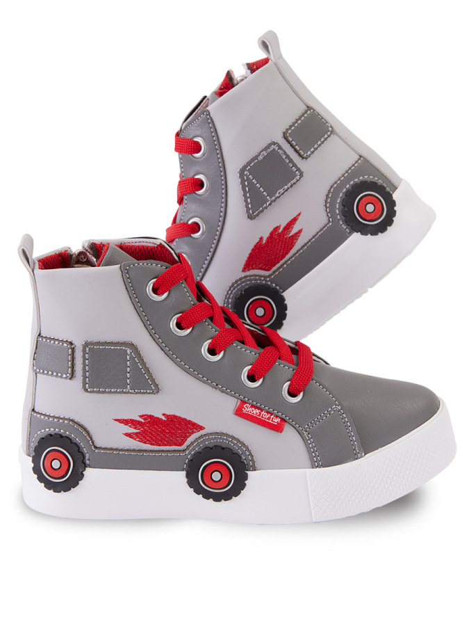Araba Erkek Çocuk Gri Sneakers Spor Ayakkabı - 1