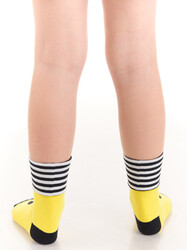 Arı Kız Çocuk Sarı Siyah Soket Çorap 2'li Takım - Thumbnail