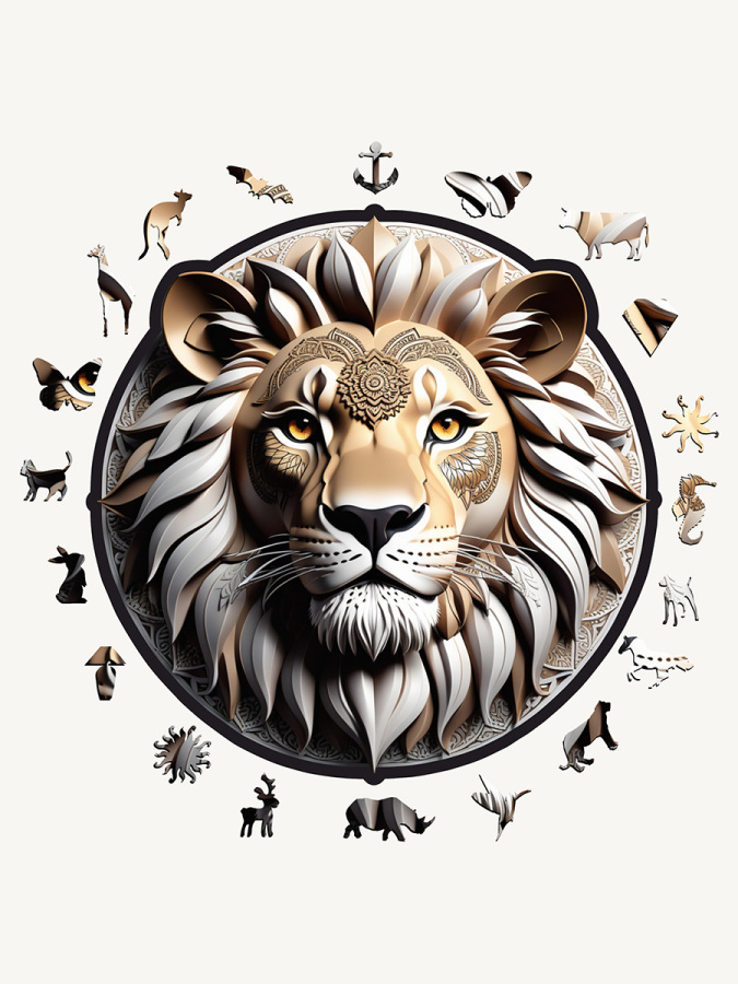 Aslan (Lıon) - 39.00 Cm- Yapboz - 1