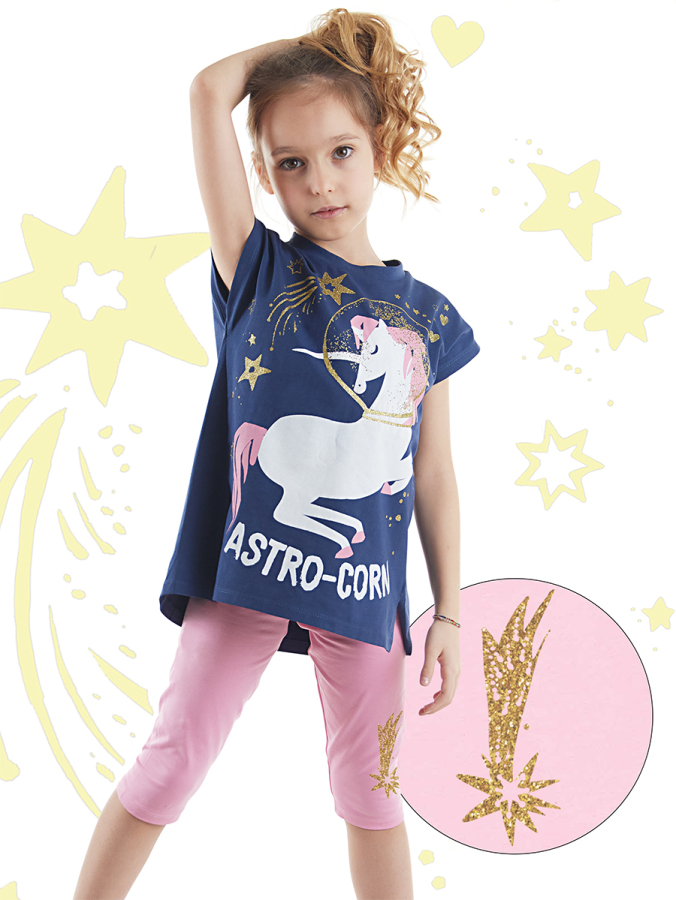 Astrocorn Kız Çocuk Tunik Tayt Takım - 1
