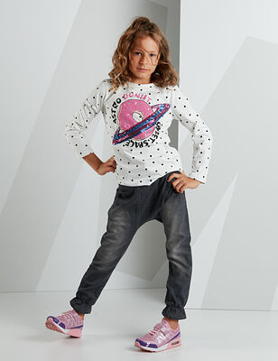 Astrodonut Girl Grey Jeans Set