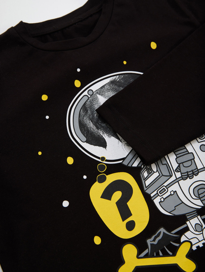 Astronot Köpek Erkek Çocuk T-shirt Pantolon Takım - 6