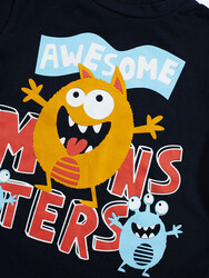 Awesome Monsters Boy T-shirt&Pants Set - Thumbnail