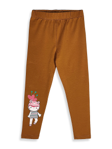 Kız Çocuk Takım Çiçekli Ayıcıklı Tunik Boy T-shirt Tayt Yazlık 2-8 Yaş - 9