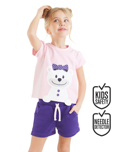 Ayıcık Kız Çocuk T-shirt Şort Takım - Denokids