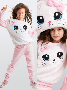 Baby Cat Girl Tracksuit - Denokids