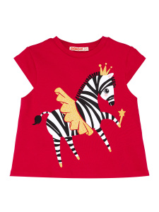 Balerin Zebra Kız Çocuk T-Shirt Şort Takım - 4