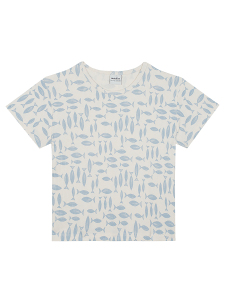 Balık Kısa Kollu Tshirt Şort Pijama Takımı - 5