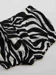 Ballerina Zebra Baby Girl T-shirt&Poplin Shorts Set - 6