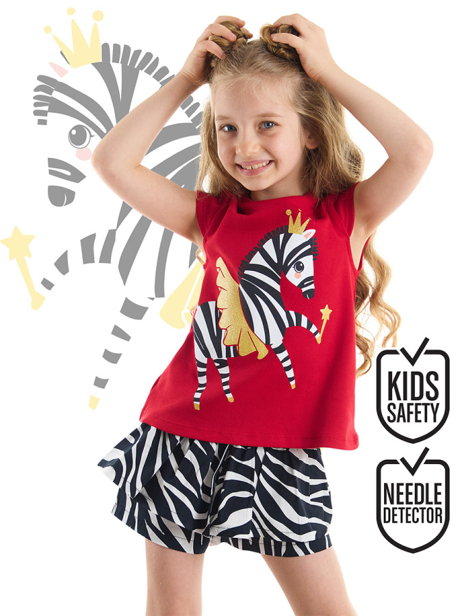 Ballet Zebra Girl Top&Shorts Set - 1