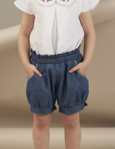 Balon Kesim Kız Çocuk Denim Şort - Ollie&Olla