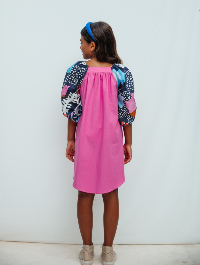 Balon Kollu Kız Çocuk Elbise - 2