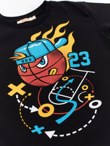 Basket Topu Erkek Çocuk T-shirt Kapri Şort Takım - 6