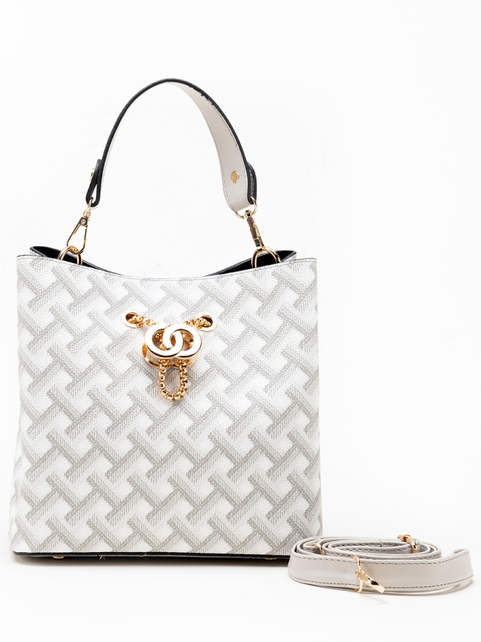 Baskılı Deri El Çantası - 3