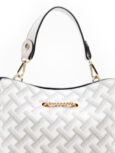 Baskılı Deri El Çantası - 4