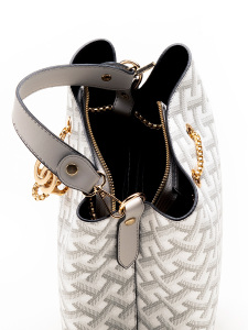 Baskılı Deri El Çantası - 5