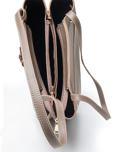 Baskılı Vegan Deri Büyük Omuz Çantası - 4