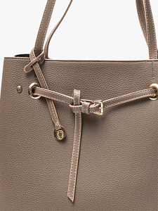 Baskılı Vegan Deri Büyük Omuz Çantası - 5