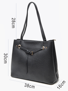 Baskılı Vegan Deri Büyük Omuz Çantası - 7