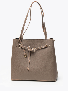 Baskılı Vegan Deri Büyük Omuz Çantası - Karaca