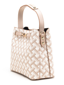 Basklılı Klasik Omuz Çantası - 1