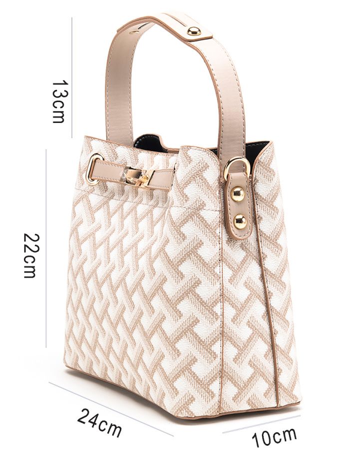 Basklılı Klasik Omuz Çantası - 2