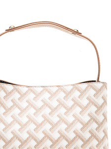 Basklılı Klasik Omuz Çantası - 4