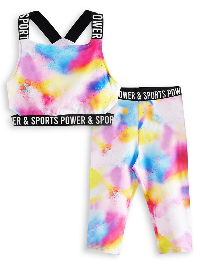 Batik Kız Çocuk Crop Top Spor Tayt Takım - 3