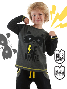 Be Brave Erkek Çocuk T-shirt Eşofman Altı Takım - Denokids