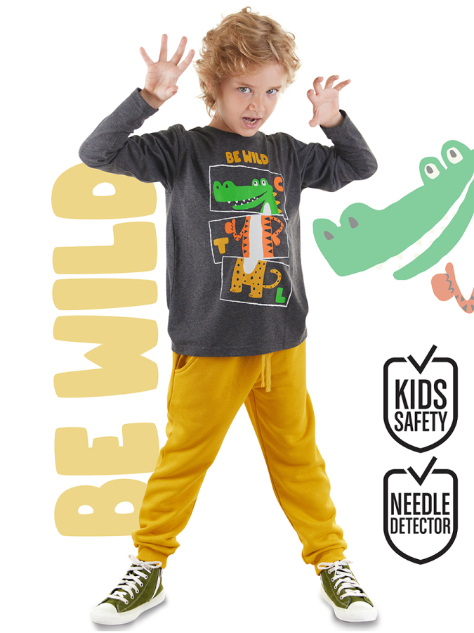 Be Wild Erkek Çocuk T-shirt Eşofman Altı Takım - 1