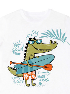 Beach Croco Boy T-shirt&Twill Shorts Set - 8