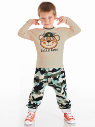 Bear Army Camo Boy Pants Set - Thumbnail