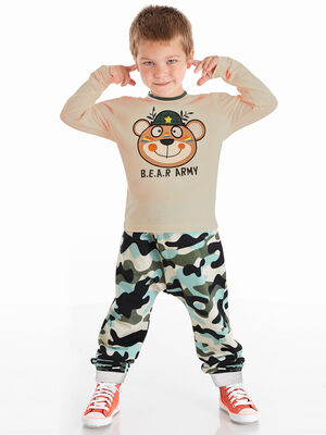 Bear Army Camo Boy Pants Set