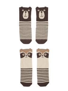 Bear&Raccoon Boy Cotton Rich Socks Set - 4
