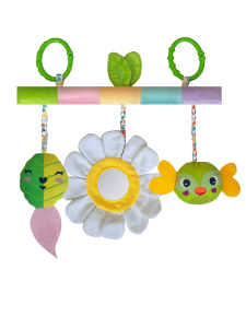 Bebek Arabası Oto Koltuğu ve Ana Kucağı İçin Peluş Oyuncaklı Gelişim Trapezi - Mini Mini