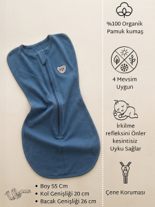 Bebek Kundak Uyku Tulumu Kundak Lacivert - 2