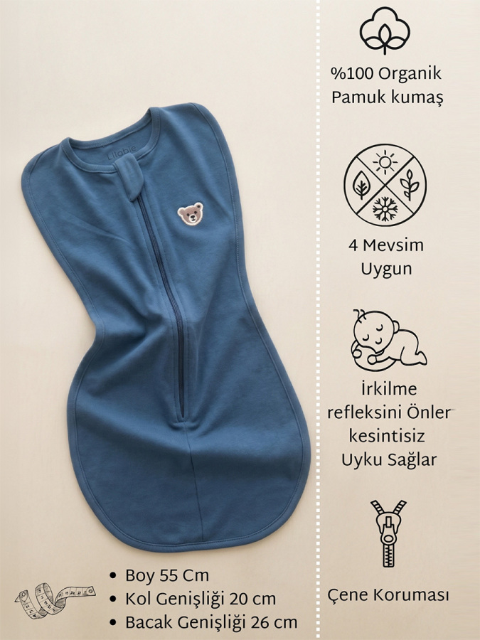 Bebek Kundak Uyku Tulumu Kundak Lacivert - 2