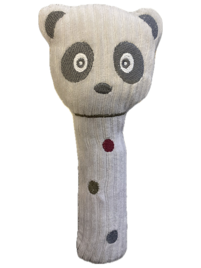 Bebekler İçin Gri Peluş Panda Vikvik Oyuncak - 1