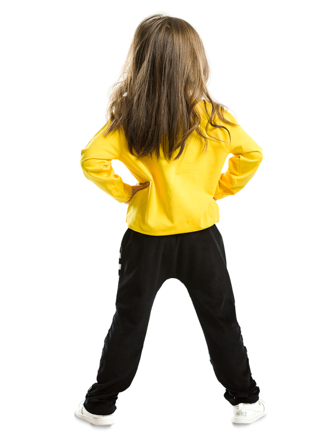 Bee Happy Girl Velvet Tracksuit - 2