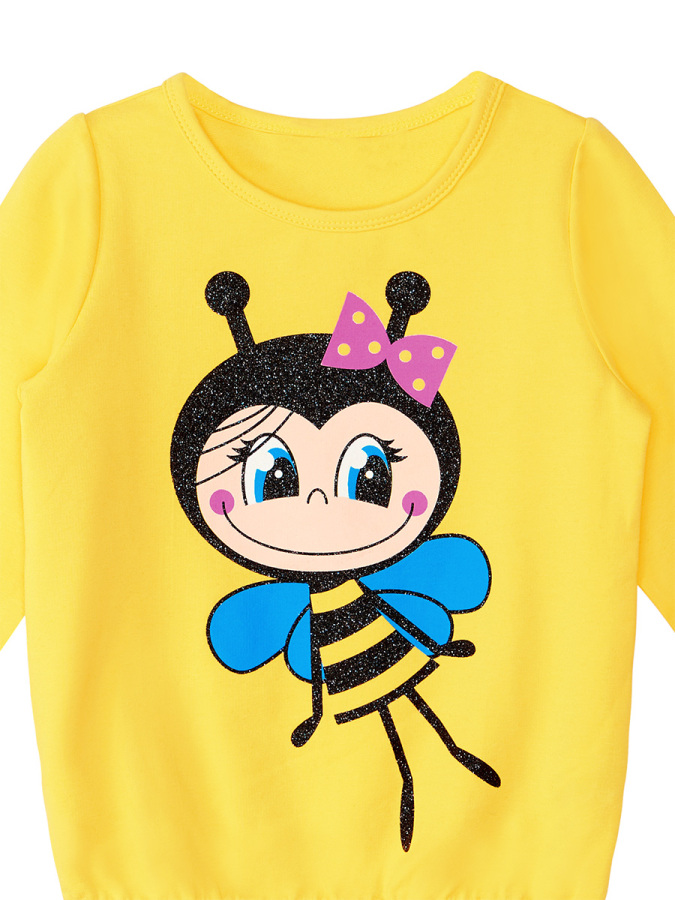 Bee Happy Girl Velvet Tracksuit - 9