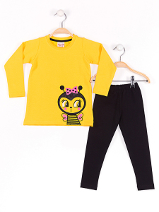 Bee Yellow Girl Tunic&Leggings Set - 3
