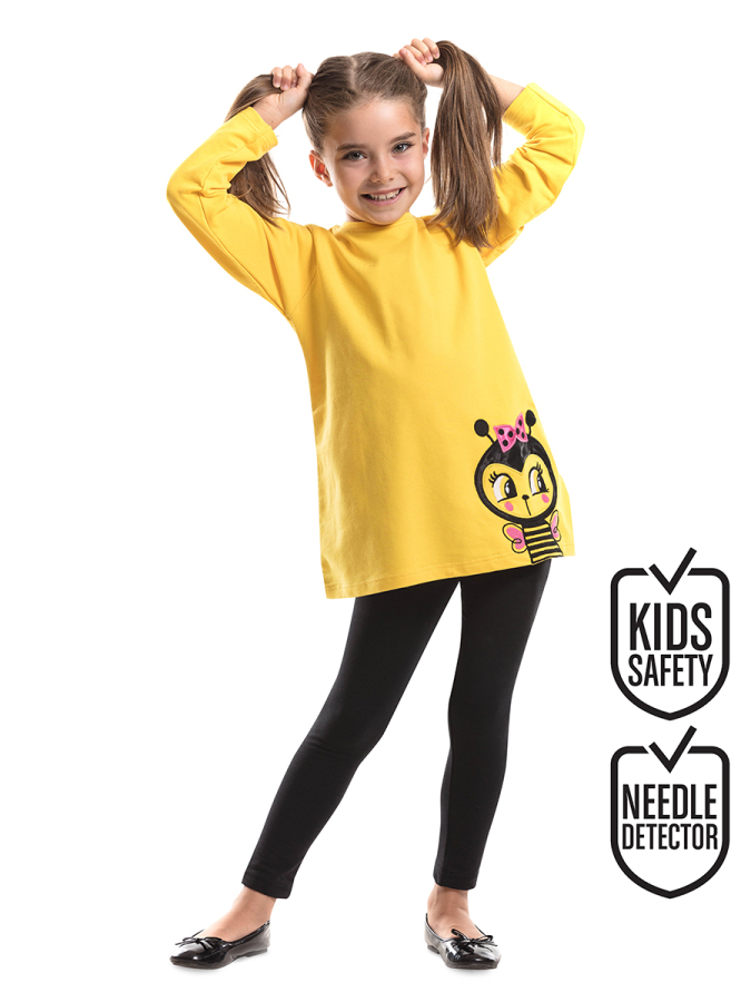 Bee Yellow Girl Tunic&Leggings Set - 1